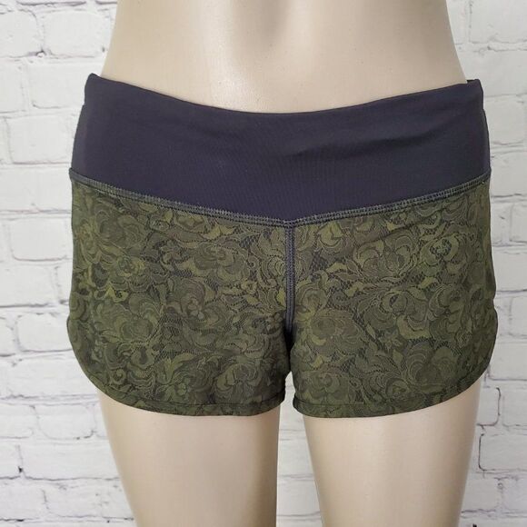 Lululemon Speed Short Mini Pencil Lace Brave Olive 4 - Picture 3 of 10